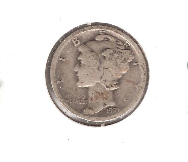 1925d Mercury Dime Obverse